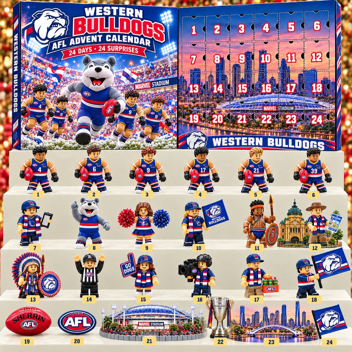 Premium AFL WB 24-Piece Football Collectible Advent Calendar V2