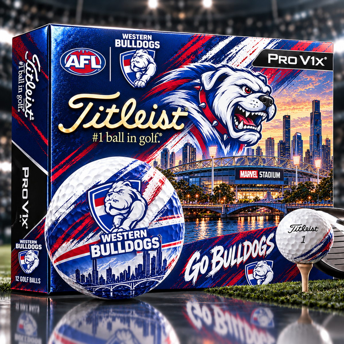 Premium AFL WB x Titleist Pro V1 Skyline & Stadium Golf Balls Set