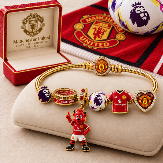 Premium EPL MU Gold Charm Bracelet Set