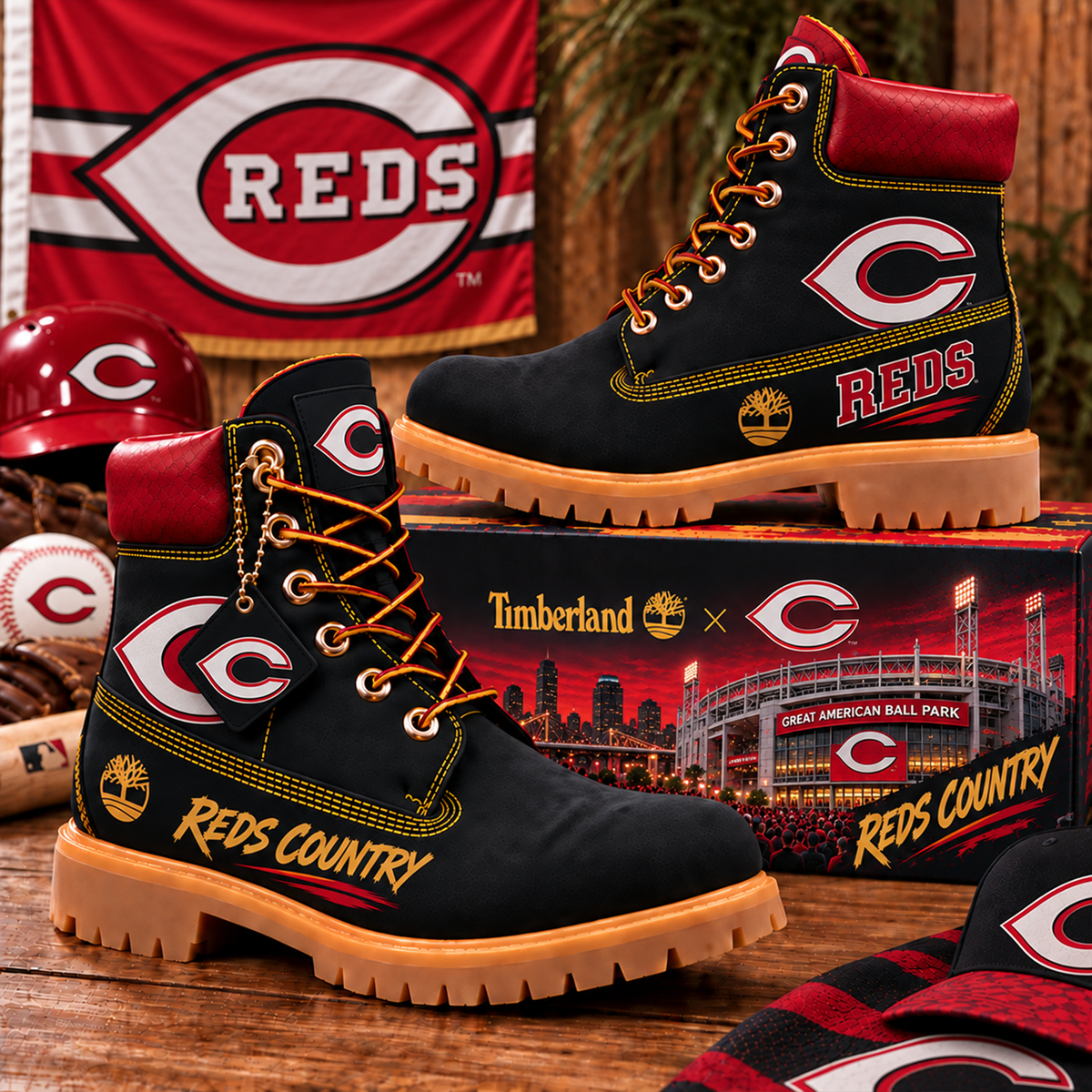 Premium MLB CIN Heritage Boots