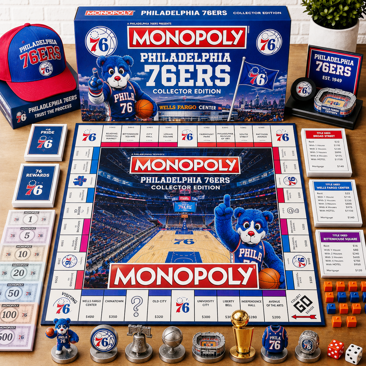 Premium NBA PL76 Monopoly Collector’s Edition Board Game NMD CTKT