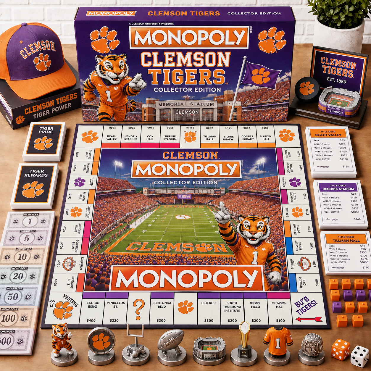 Premium NCAA CTFB Monopoly Collector’s Edition Board Game NMD CTKT