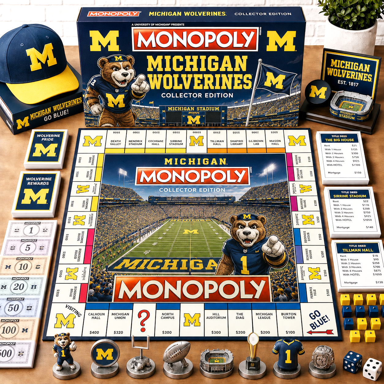 Premium NCAA MWRB Monopoly Collector’s Edition Board Game NMD CTKT