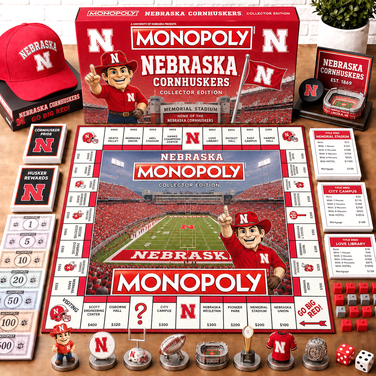 Premium NCAA NCHB Monopoly Collector’s Edition Board Game NMD CTKT