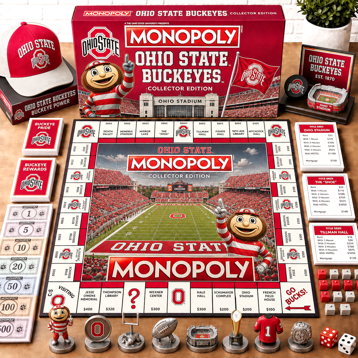 Premium NCAA OSBB Monopoly Collector’s Edition Board Game NMD CTKT