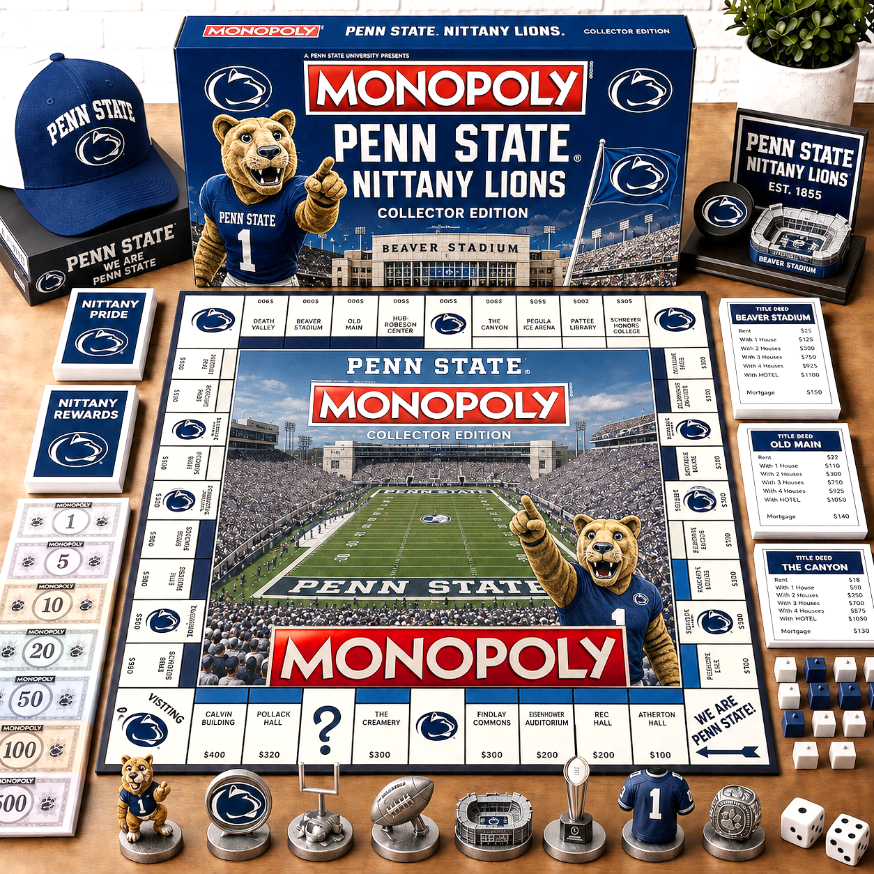 Premium NCAA PSNL Monopoly Collector’s Edition Board Game NMD CTKT