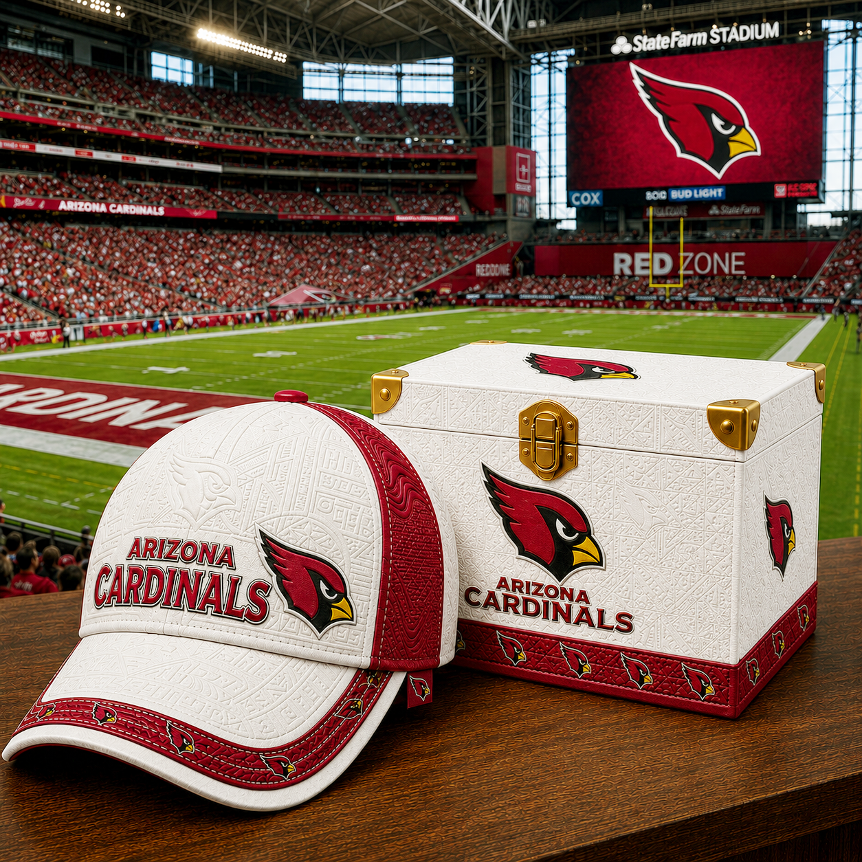 Premium NFL AC Embossed Leather Cap