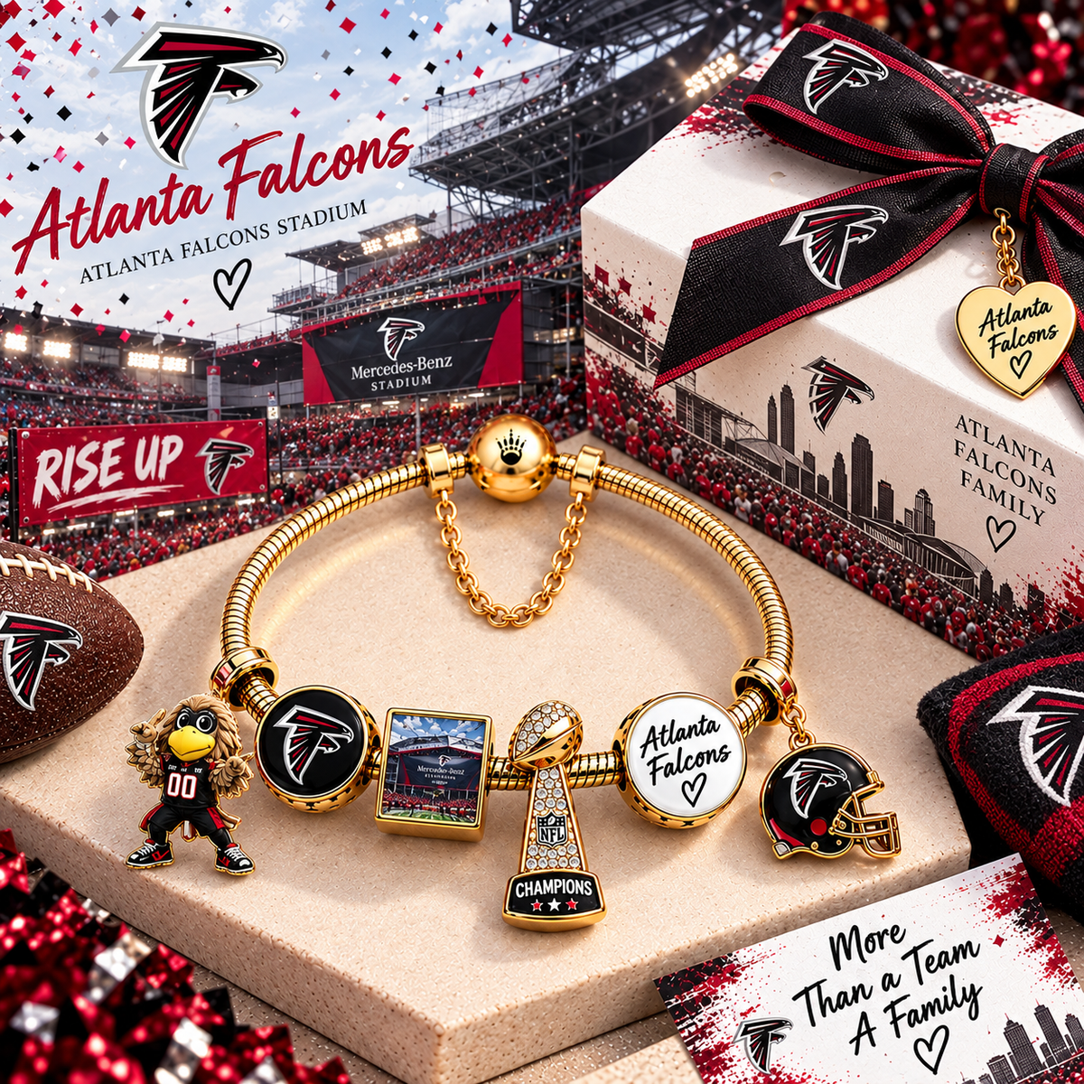 Premium NFL AF Fan Legacy Gold Charm Bracelet V7