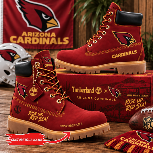 Premium NFL ARI Heritage Boots Custom Name