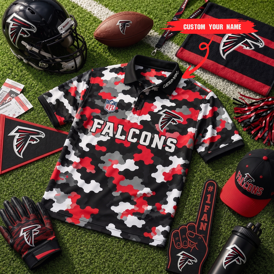 Premium NFL ATL Camo Polo Shirt