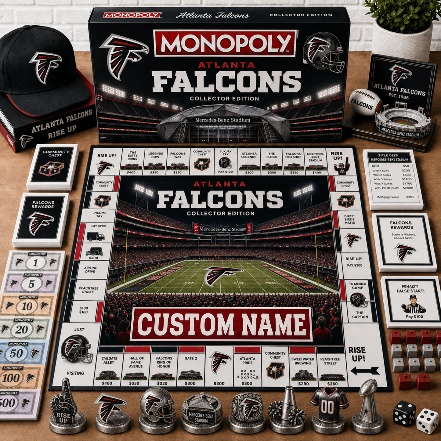 Premium NFL ATL Collector’s Edition Board Game Custom name