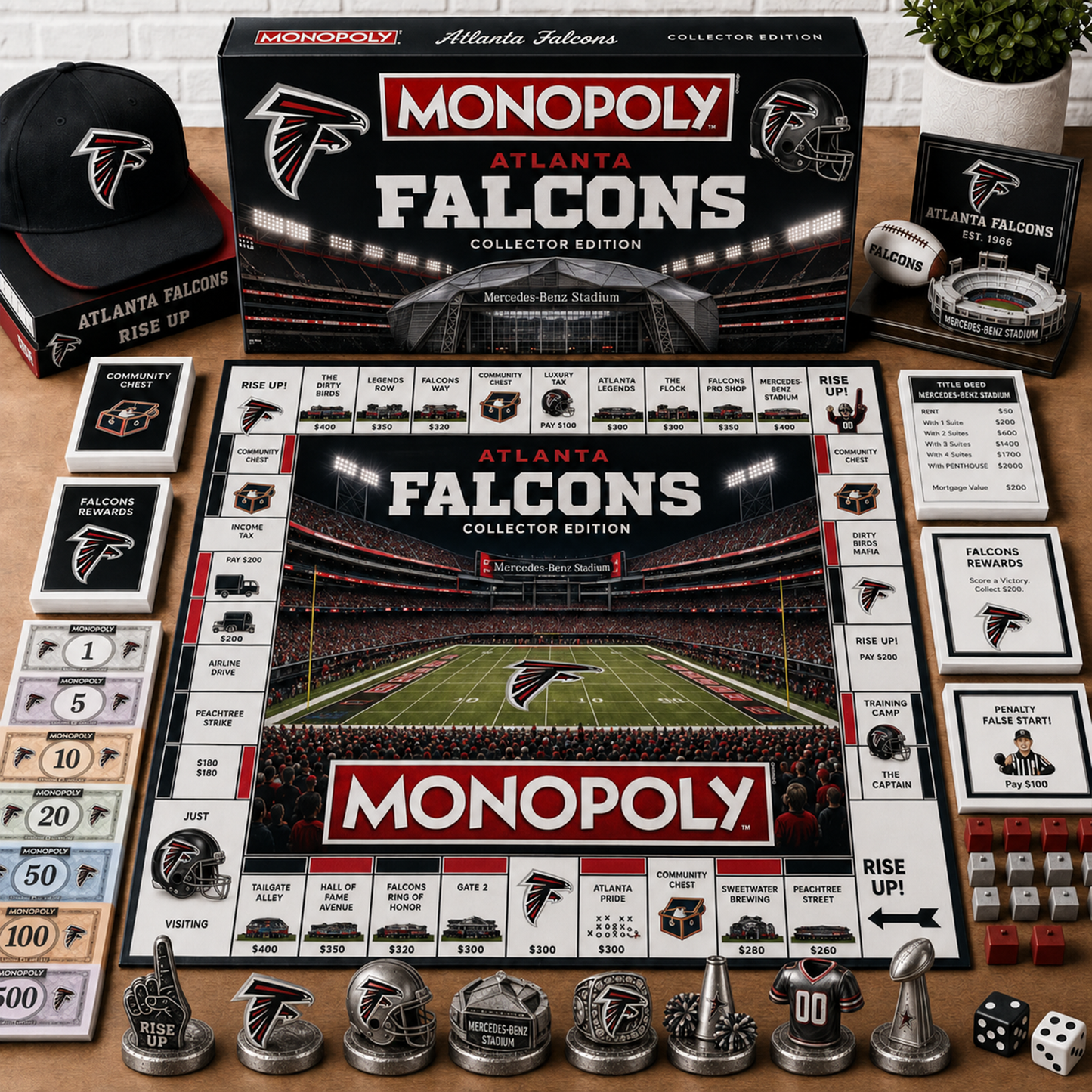 Premium NFL ATL Monopoly Collector’s Edition Board Game