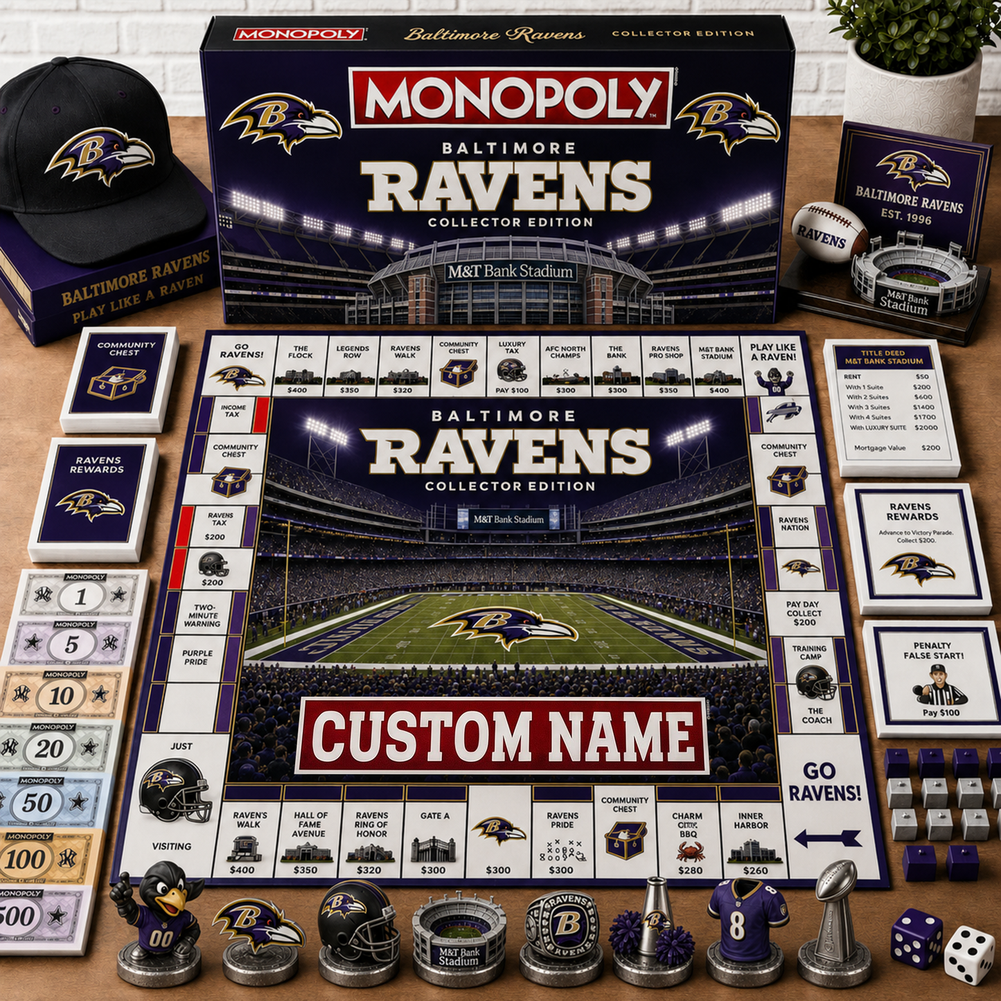 Premium NFL BAL Collector’s Edition Board Game Custom name