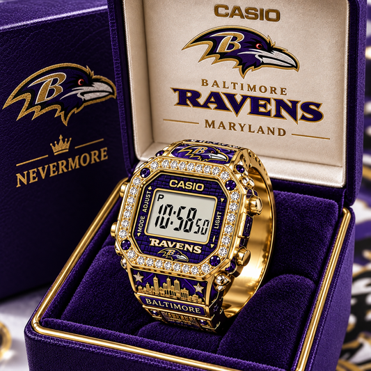 Premium NFL BAL Gold Ring Watch