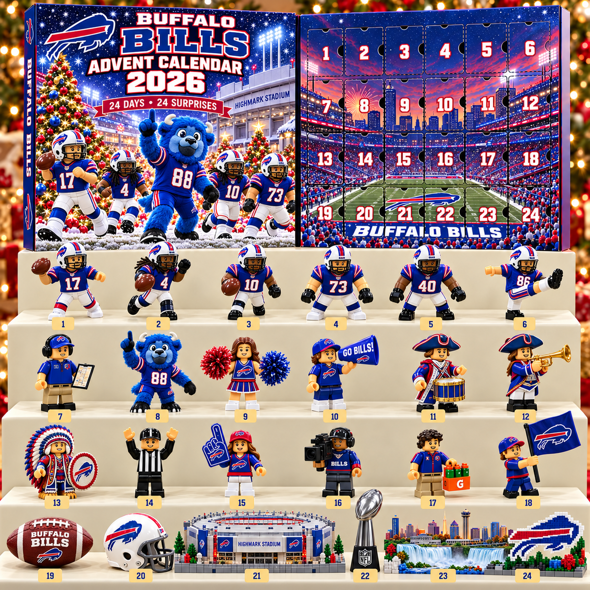 Premium NFL BB 24-Piece Football Collectible Advent Calendar V2