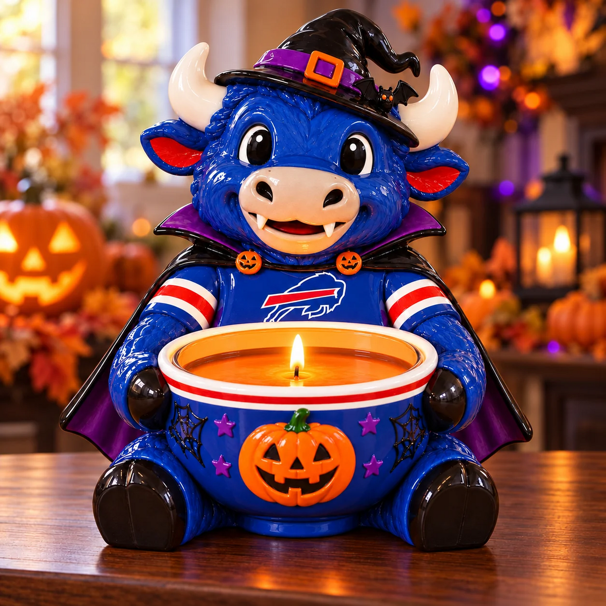 Premium NFL BB Halloween Candle Holder