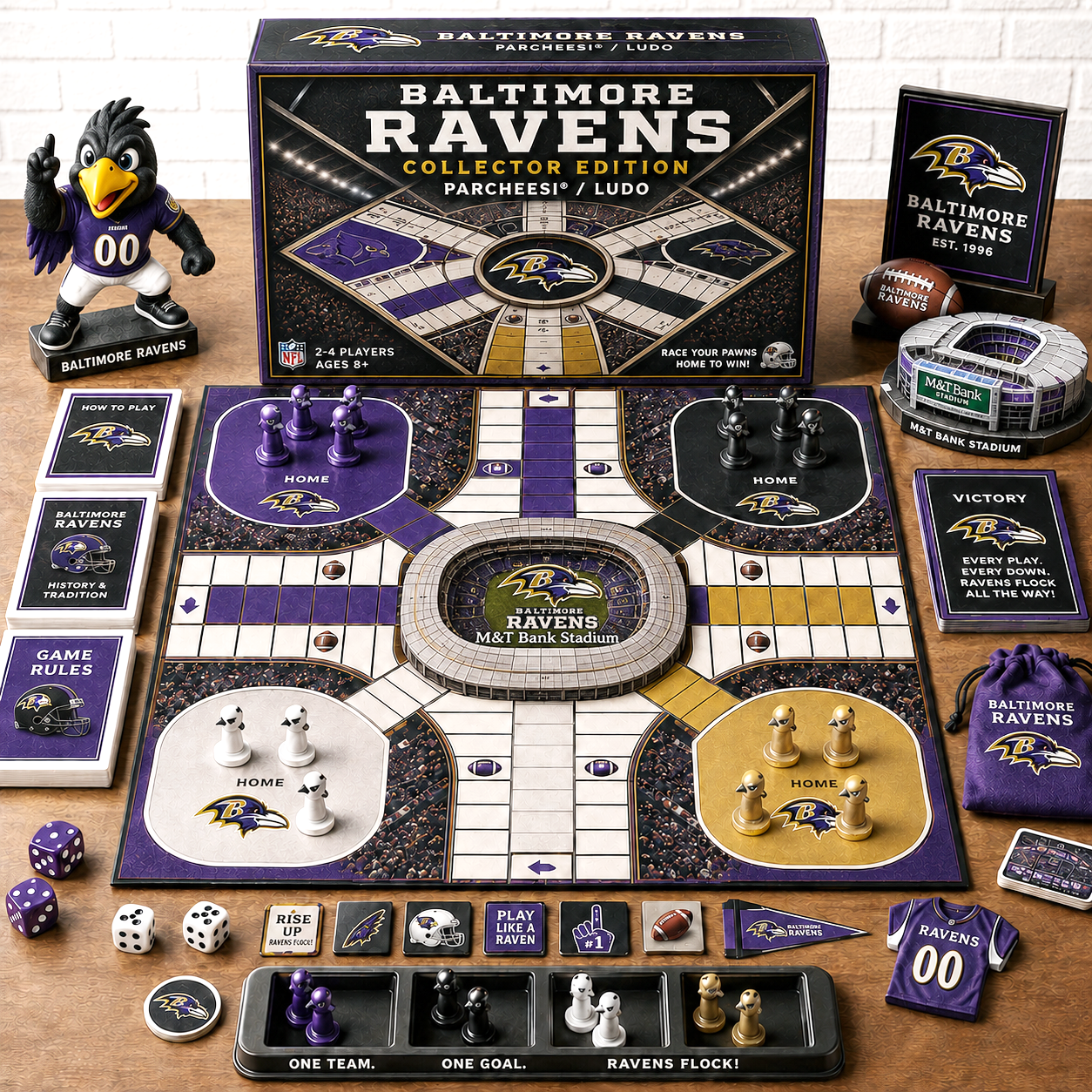 Premium NFL BR Collector’s Edition Parcheesi Board Game