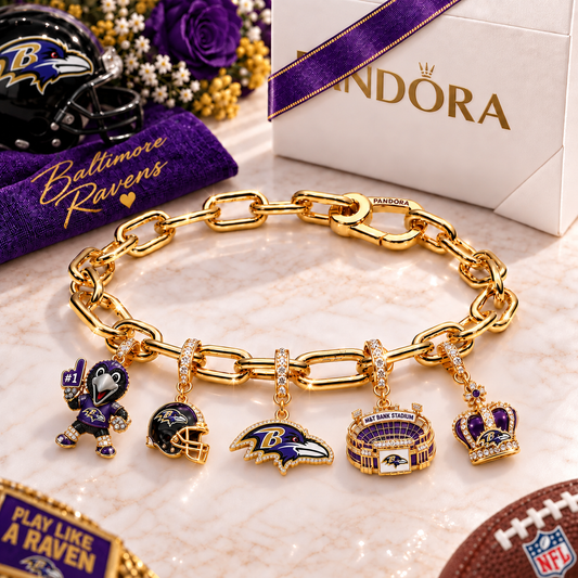 Premium NFL BR Game Day Gold Charm Bracelet V5