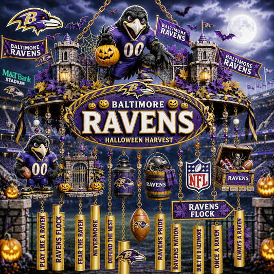 Premium NFL BR Halloween Wind Chime
