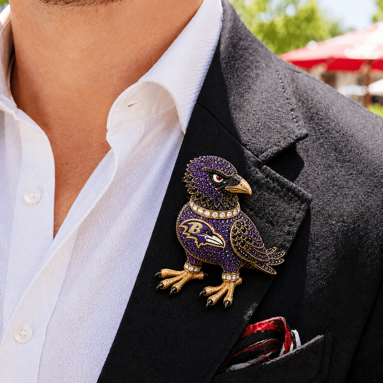 Premium NFL BR Luxury Sculptural Brooch