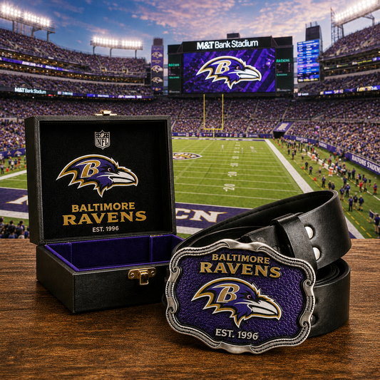 Premium NFL BR Vintage Heritage Leather Belt