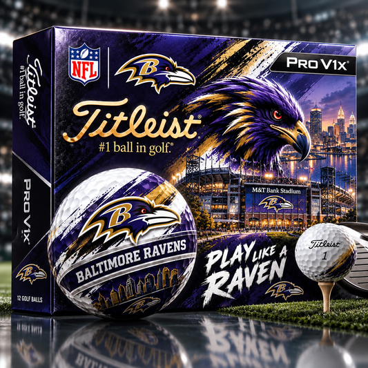 Premium NFL BR x Titleist Pro V1 Skyline & Stadium Golf Balls Set