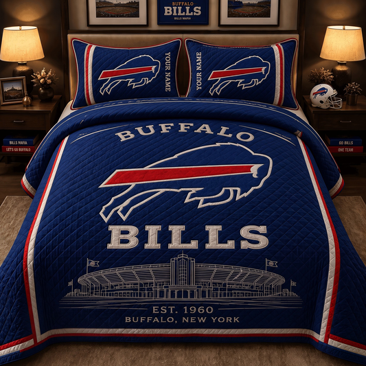 Premium NFL BUF Bedding Sets Luxury