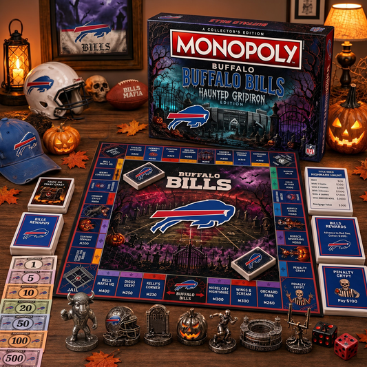 Premium NFL BUF Halloween Monopoly Collector’s Edition Board Game V2