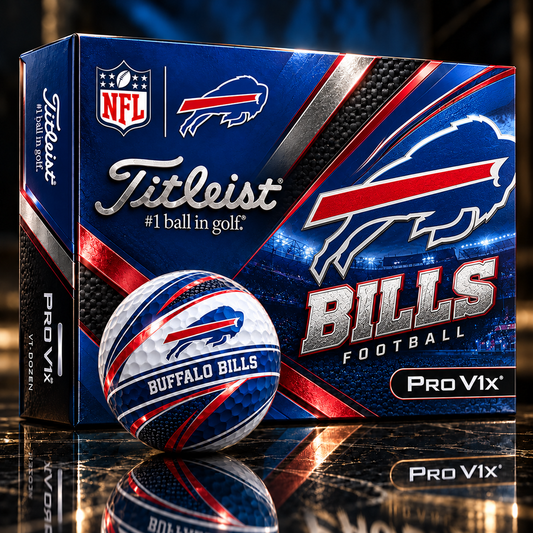 Premium NFL BUF x Titleist Pro V1 Team Spirit Golf Balls Set V2