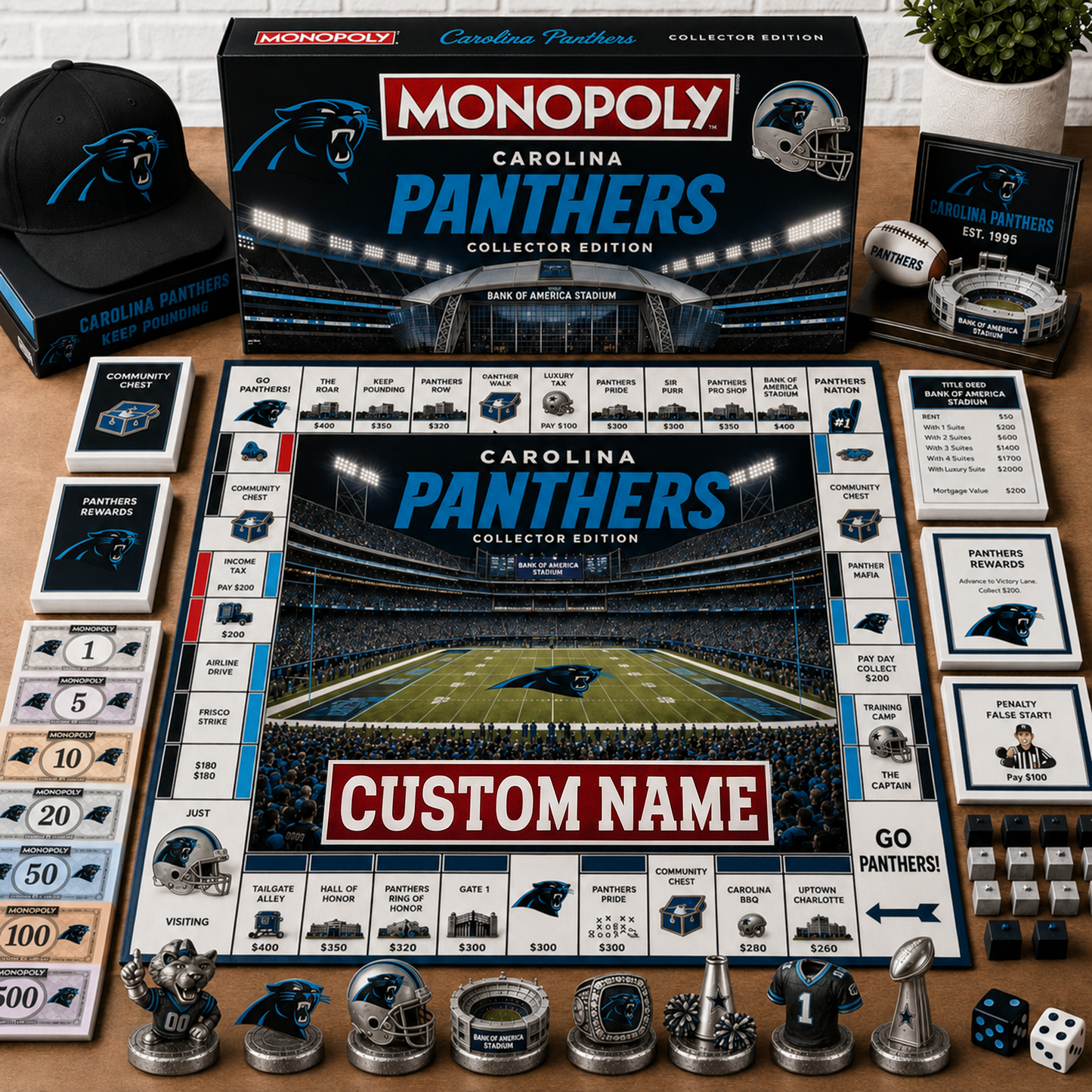 Premium NFL CAR Collector’s Edition Board Game Custom name