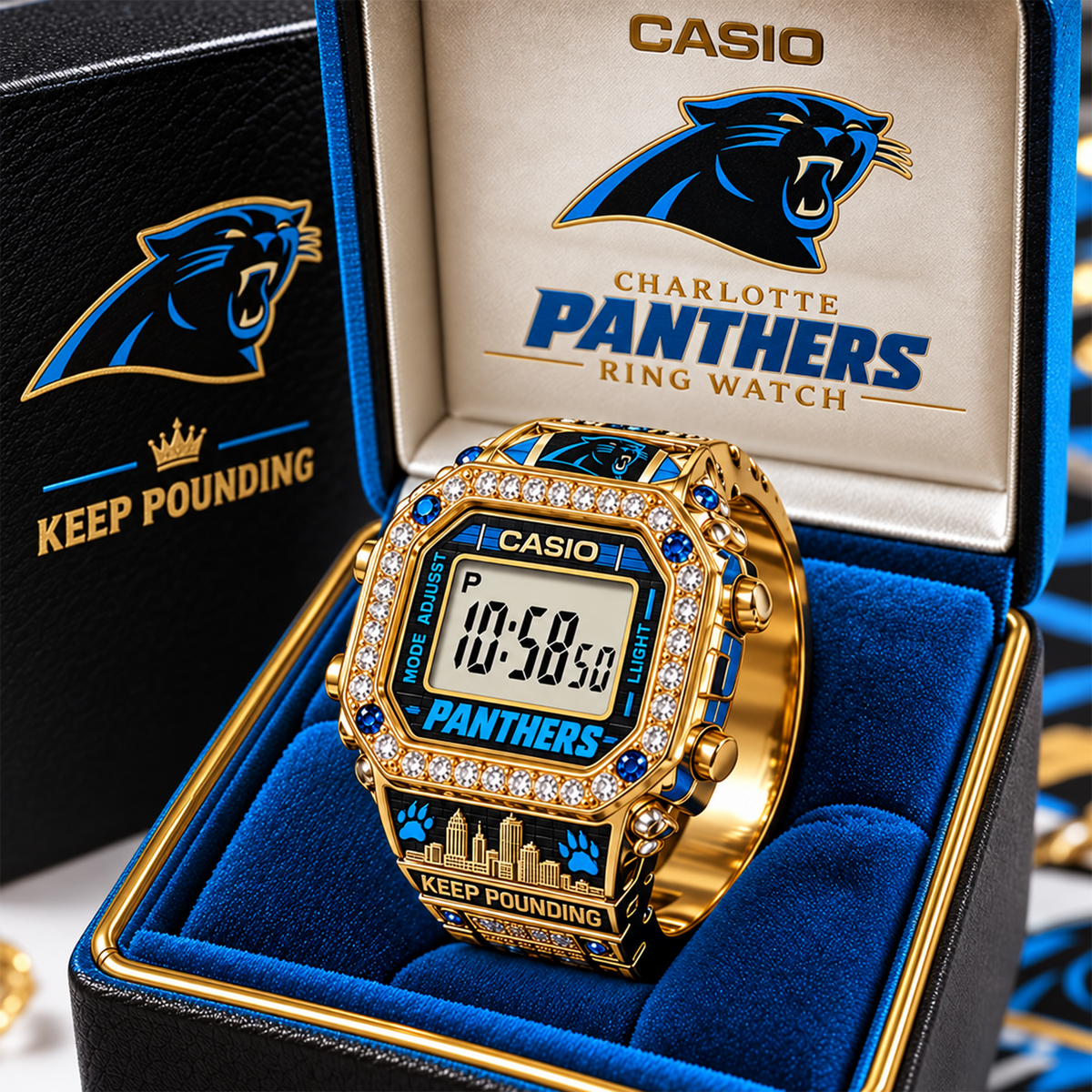 Premium NFL CAR Gold Ring Watch