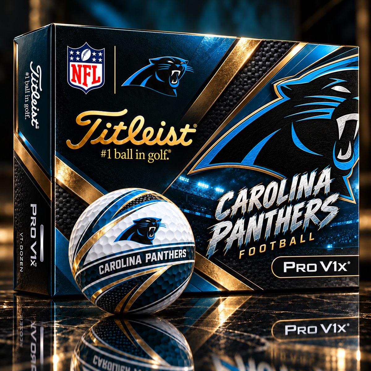 Premium NFL CAR x Titleist Pro V1 Team Spirit Golf Balls Set V2