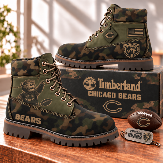 Premium NFL CHI Camo Boots V3