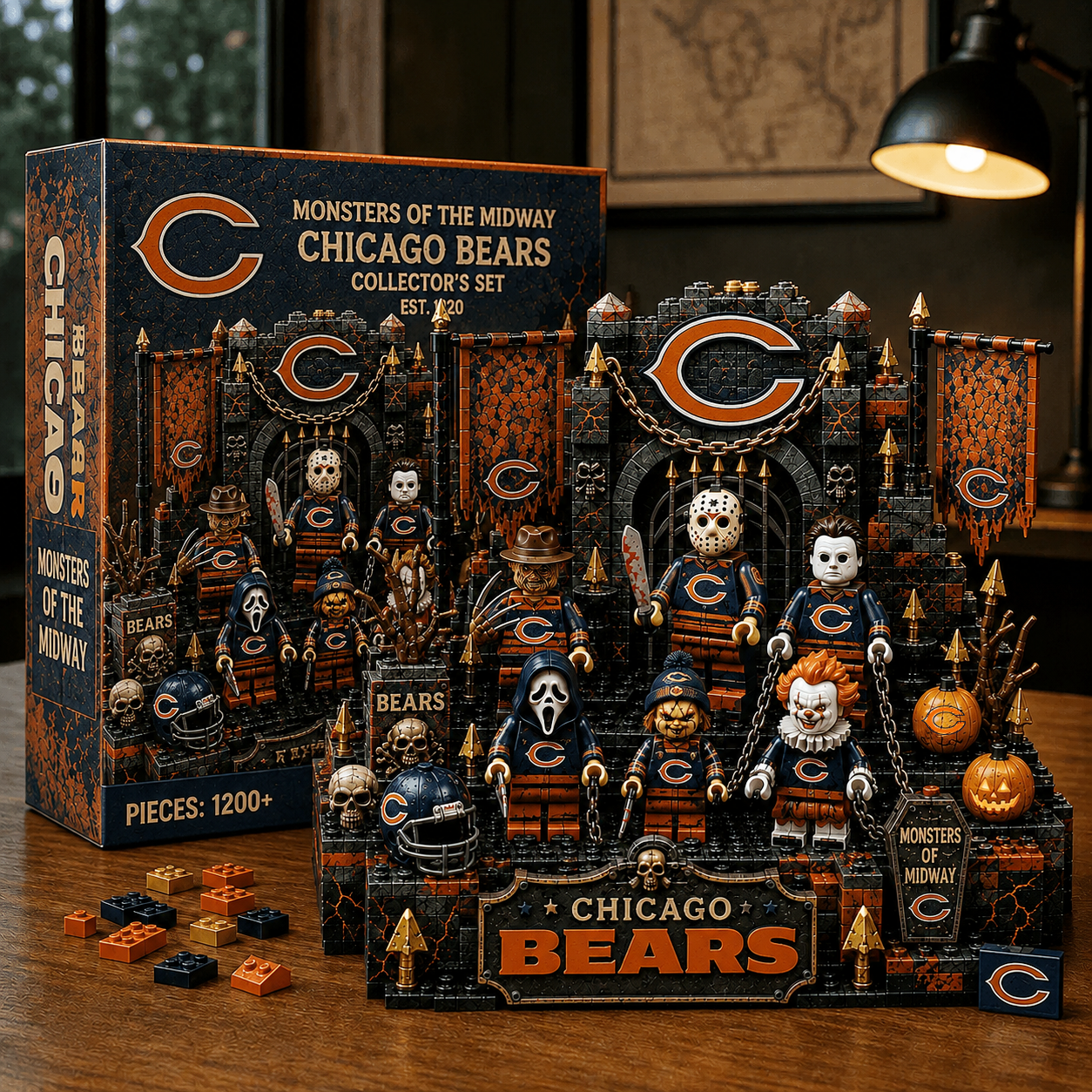 Premium NFL CHI Halloween Building Block Collector’s Set