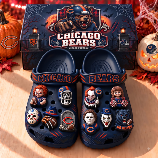 Premium NFL CHI Halloween Clogs