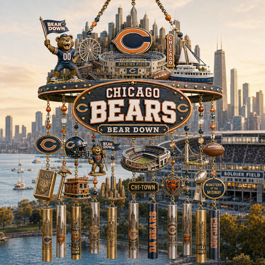 Premium NFL CHI Heritage Wind Chime