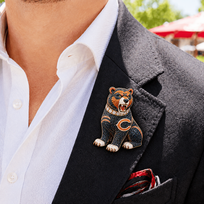 Premium NFL CHI Luxury Sculptural Brooch