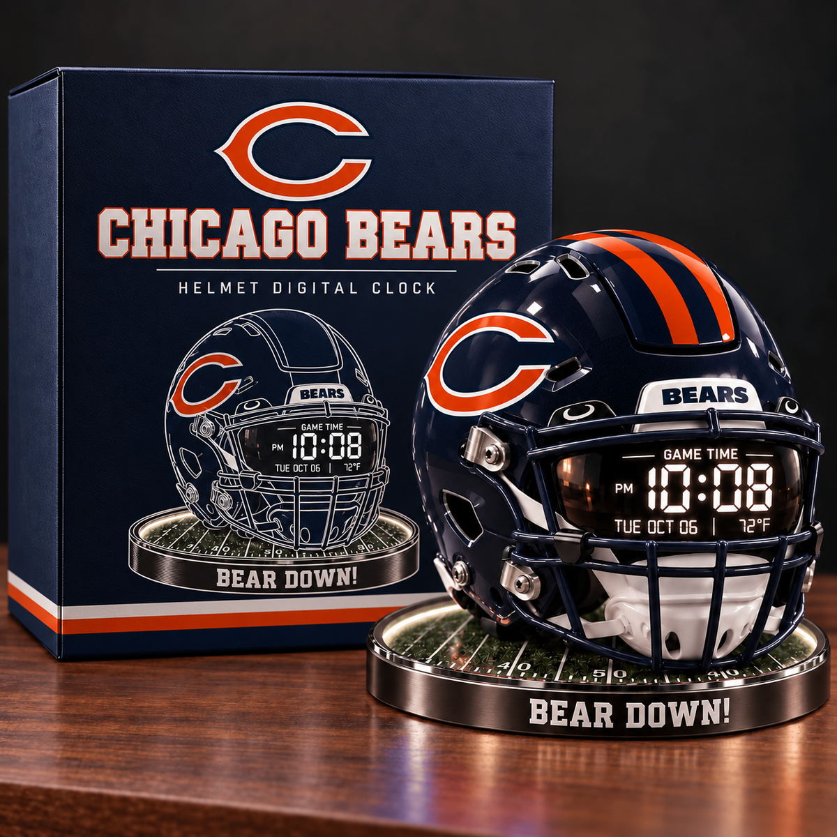 Premium NFL CHI Special Digital Clock