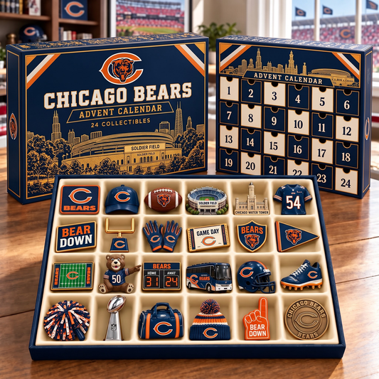 Premium NFL CHI Team Spirit 24-Piece Advent Calendar V3