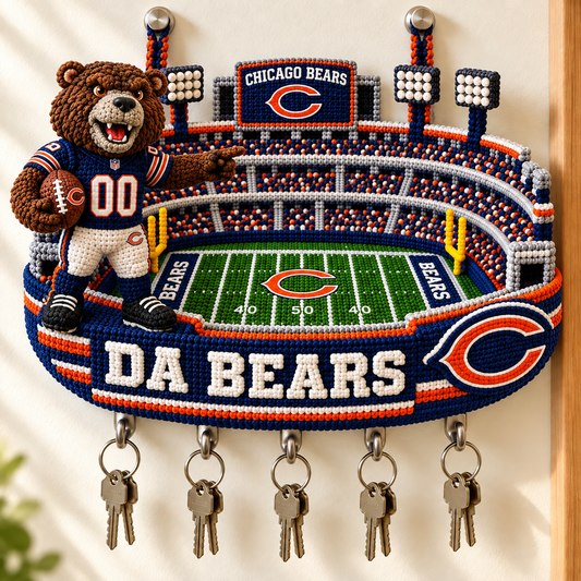 Premium NFL CHI Wall Mounted Key Holder