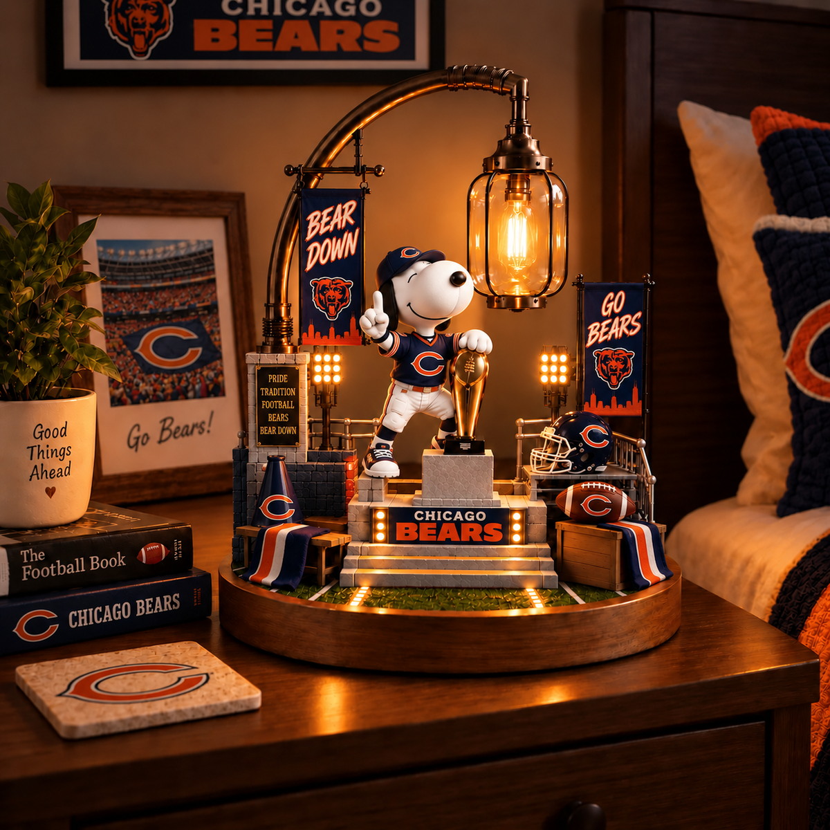 Premium NFL CHI x SNP Themed Bedside Lamp