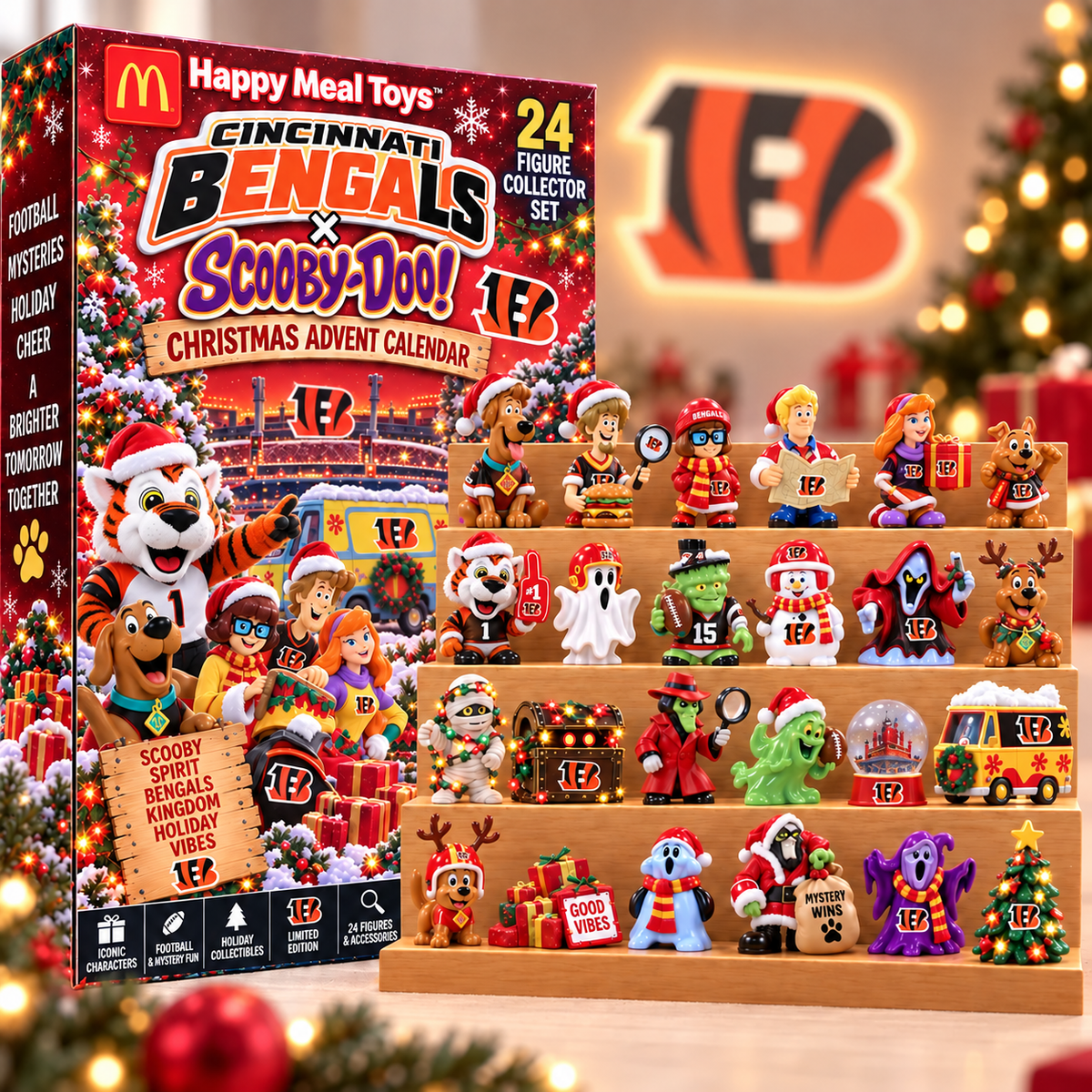 Premium NFL CIN Christmas Crossover Advent Calendar V9