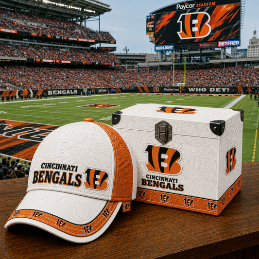 Premium NFL CIN Embossed Leather Cap
