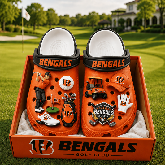 Premium NFL CIN Golf Club Charm Clogs