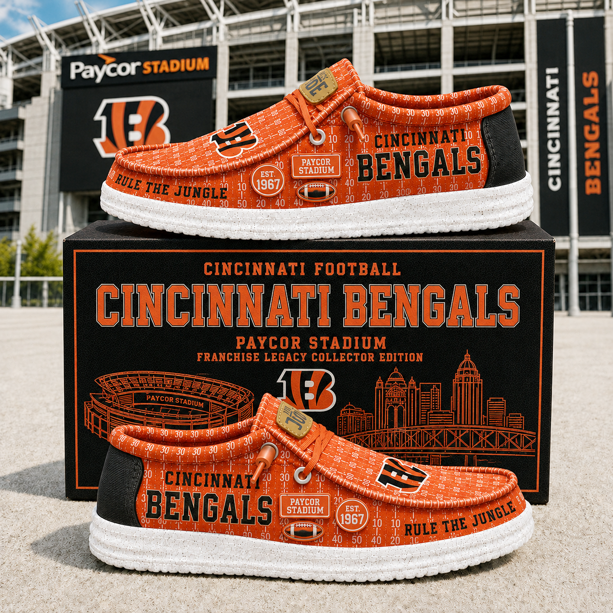 Premium NFL CIN Heritage Loafer Shoes