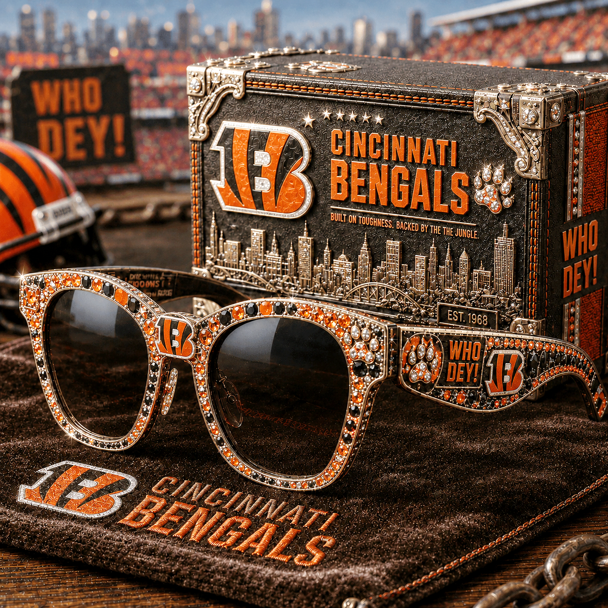 Premium NFL CIN Royal Heritage Crystal
