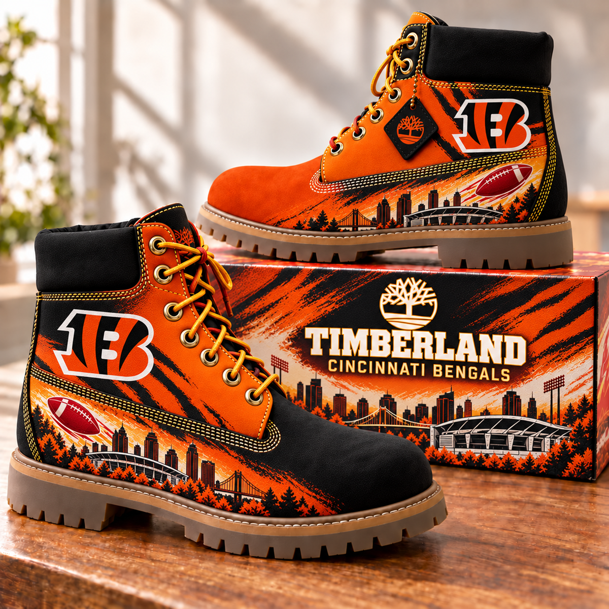 Premium NFL CIN Skyline Collector Boots V2