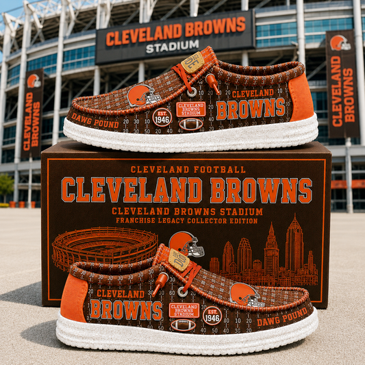 Premium NFL CLE Heritage Loafer Shoes