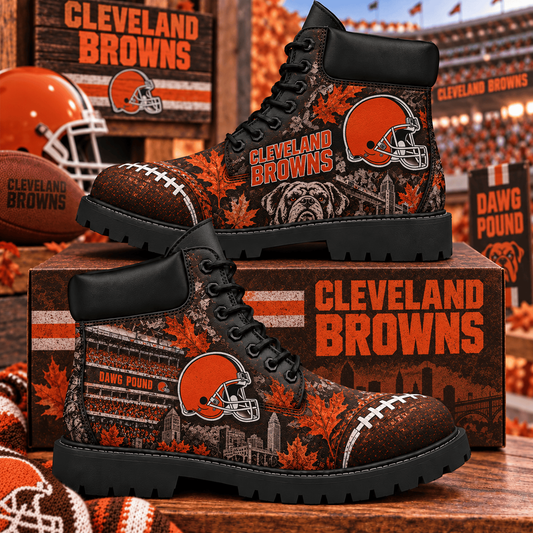 Premium NFL CLE Heritage Skyline Boots V4