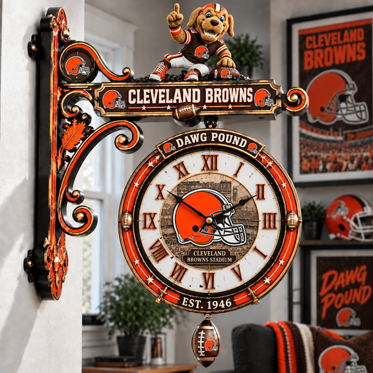 Premium NFL CLE Illuminating Collector Wall Clock
